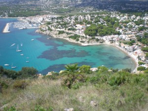 plage de Moraira (vue d'avion)