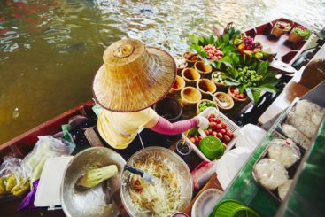 Cuisine sur un Bangkok, Thailande